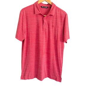 TRAVIS MATHEW | Heather Red The Heater Polo Heather Scooter | Golf Polo | Medium